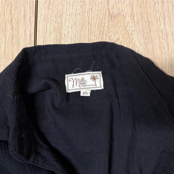 Millie Resort Black Linen Maxi Dress Coverup - Picture 3 of 7